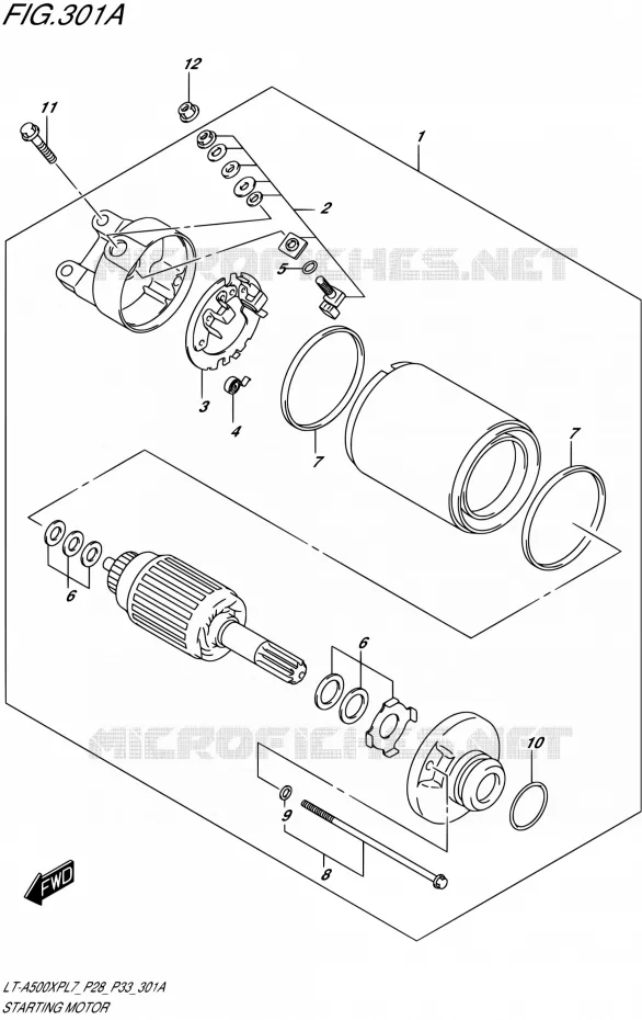 STARTMOTOR Suzuki QUAD 500 KINGQUAD 2017  LT-A500XP L7/LT-A500XPZ L7 (P28,P33)