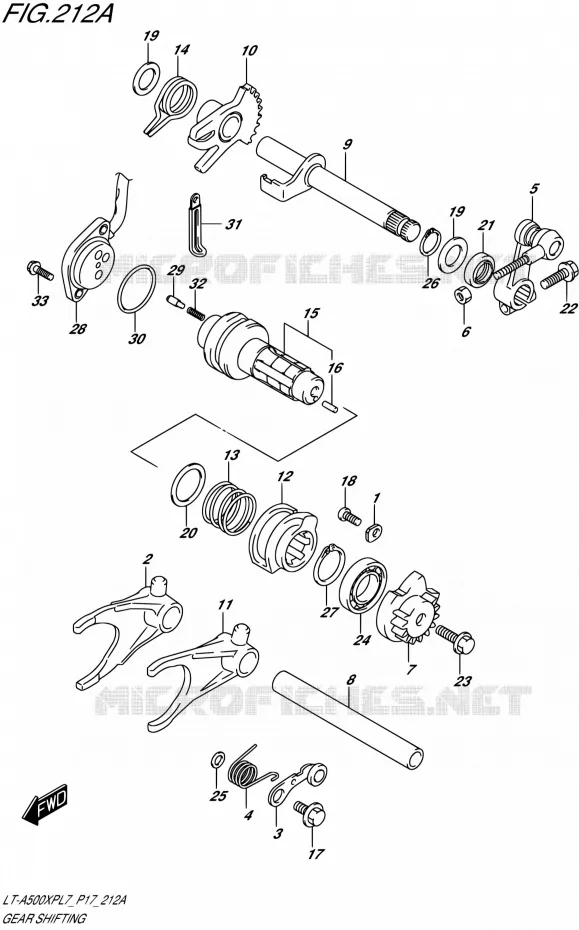 SCHAKELEN ASSY Suzuki QUAD 500 KINGQUAD 2017  LT-A500XP L7 (P17)