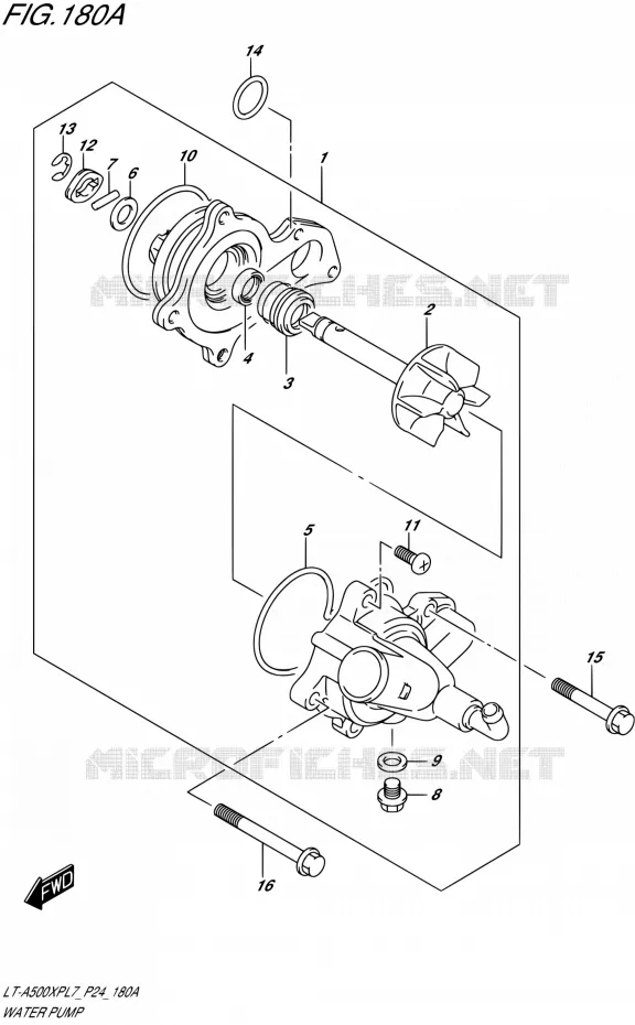 WATERPOMP Suzuki QUAD 500 KINGQUAD 2017  LT-A500XP L7 (P24)