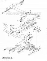 ACHTERWIELOPHANGING ARM voor Suzuki KINGQUAD 750 2011