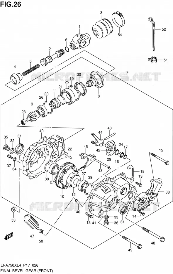 AANDRIJFAS (AVANT) Suzuki QUAD 750 KINGQUAD 2014  LT-A750X L4/LT-A750XZ L4 (P17)