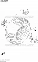 LINKERHAND ACHTERWIEL voor Suzuki KINGQUAD 750 2015