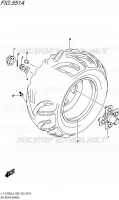 RECHTSE ACHTERWIEL voor Suzuki KINGQUAD 750 2015