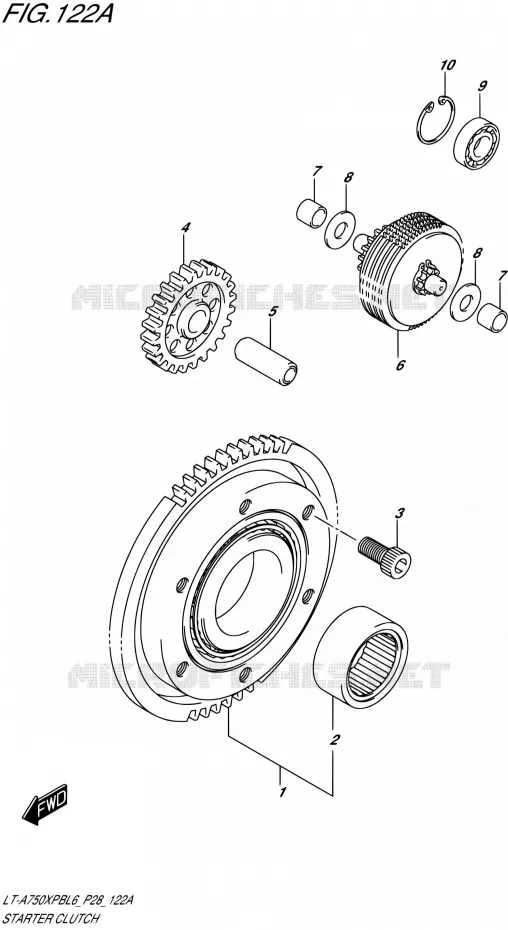 STARTMOTOR CLUTCH Suzuki QUAD 750 KINGQUAD 2016  LT-A750XPB L6 (P28,P33)