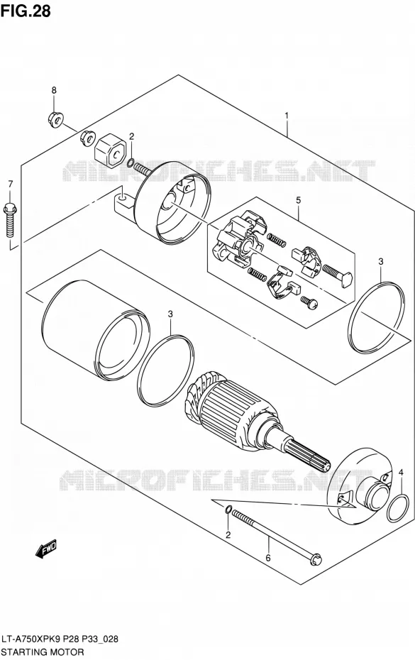 STARTMOTOR Suzuki QUAD 750 KINGQUAD 2010  LT-A750XP L0/LT-A750XPZ L0 (P28,P33)