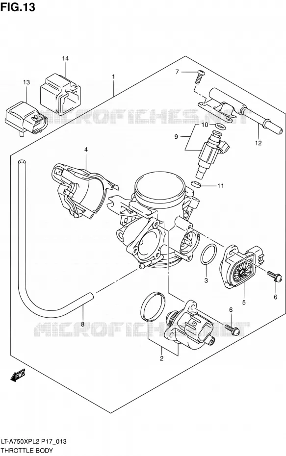 GASKLEPHUIS Suzuki QUAD 750 KINGQUAD 2012  LT-A750XP L2/LT-A750XPZ L2 (P17,P24)