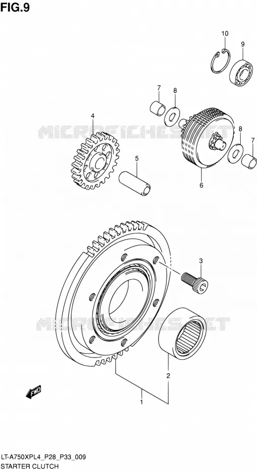 STARTMOTOR CLUTCH Suzuki QUAD 750 KINGQUAD 2014  LT-A750XP L4/LT-A750XPZ L4 (P03,P28,P33)