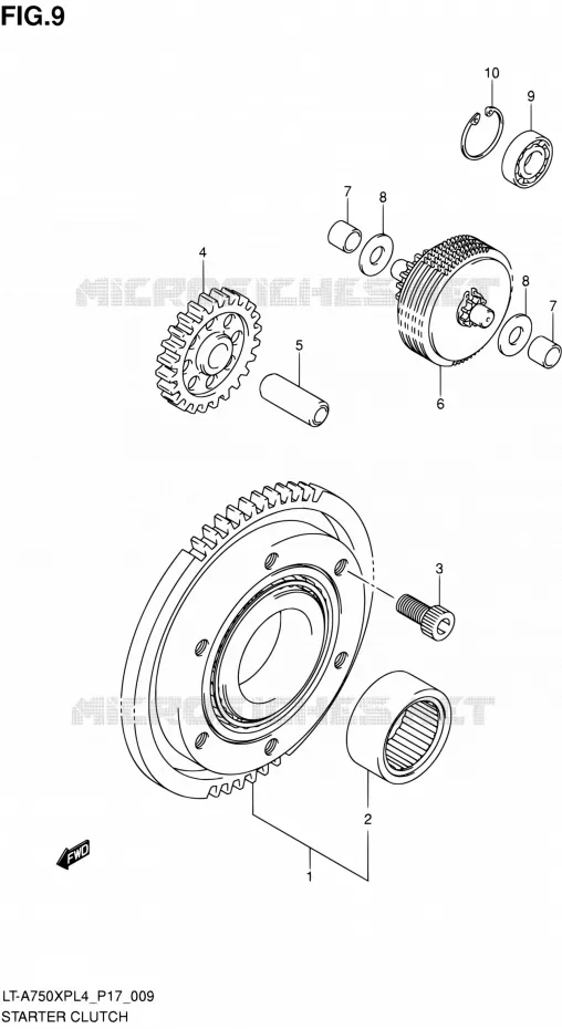 STARTMOTOR CLUTCH Suzuki QUAD 750 KINGQUAD 2014  LT-A750XP L4/LT-A750XPZ L4 (P17)