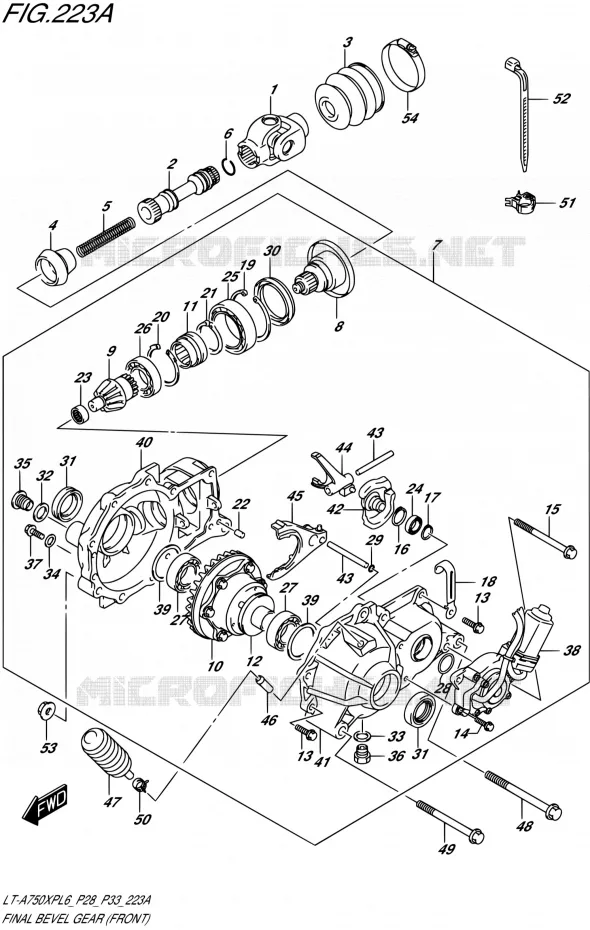 AANDRIJFAS (AVANT) Suzuki QUAD 750 KINGQUAD 2016  LT-A750XP L6/LT-A750XPZ L6 (P28,P33)