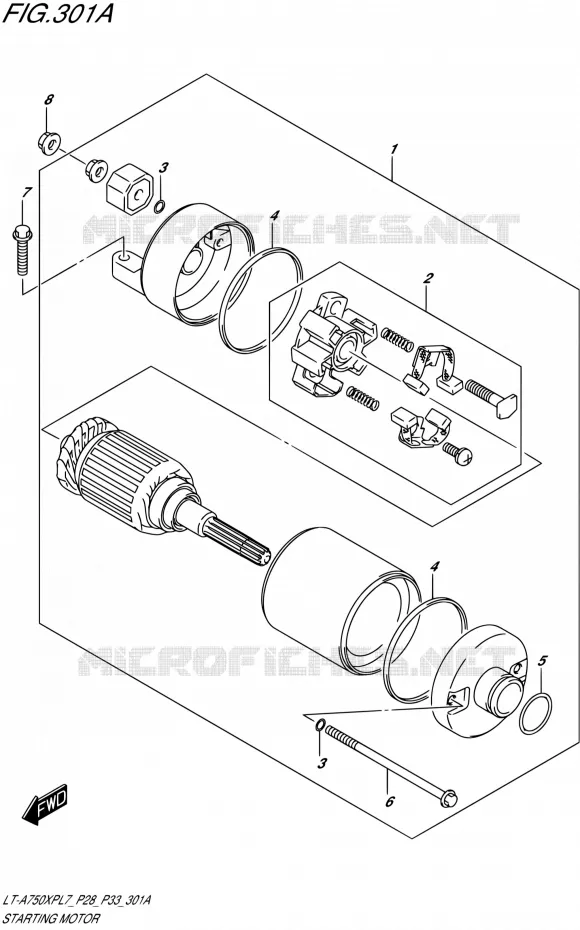 STARTMOTOR Suzuki QUAD 750 KINGQUAD 2017  LT-A750XP L7/LT-A750XPB L7 (P28,P33)