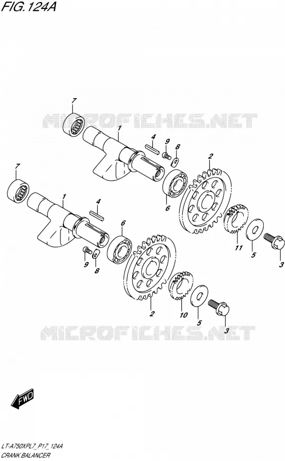 CRANK BALANCER Suzuki QUAD 750 KINGQUAD 2017  LT-A750XP L7 (P17)