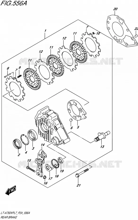ACHTERREM Suzuki QUAD 750 KINGQUAD 2017  LT-A750XP L7 (P24)
