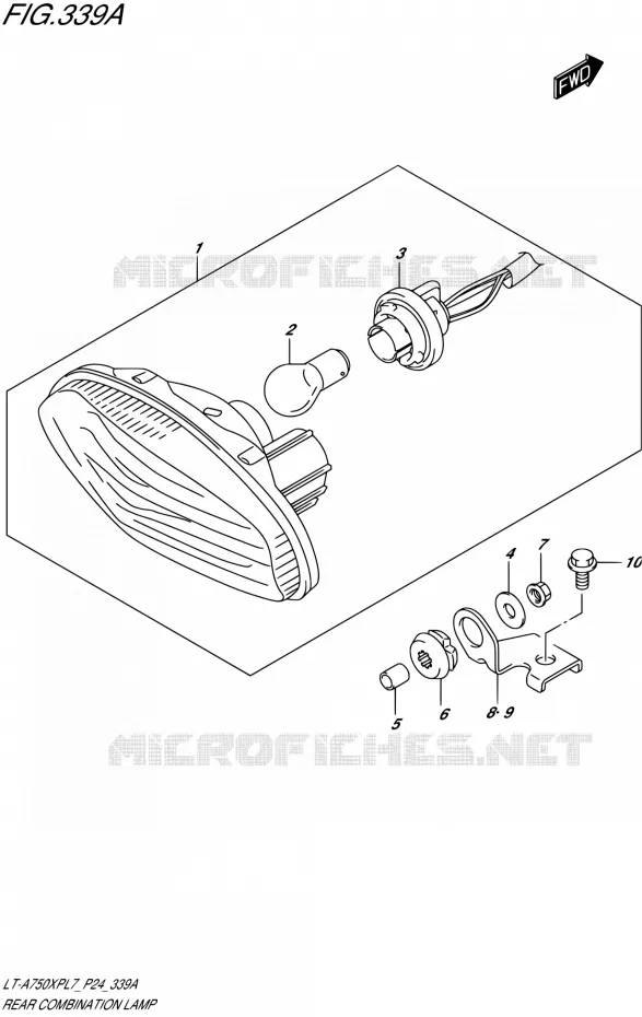 TAIL LIGHT ASSY Suzuki QUAD 750 KINGQUAD 2017  LT-A750XP L7 (P24)