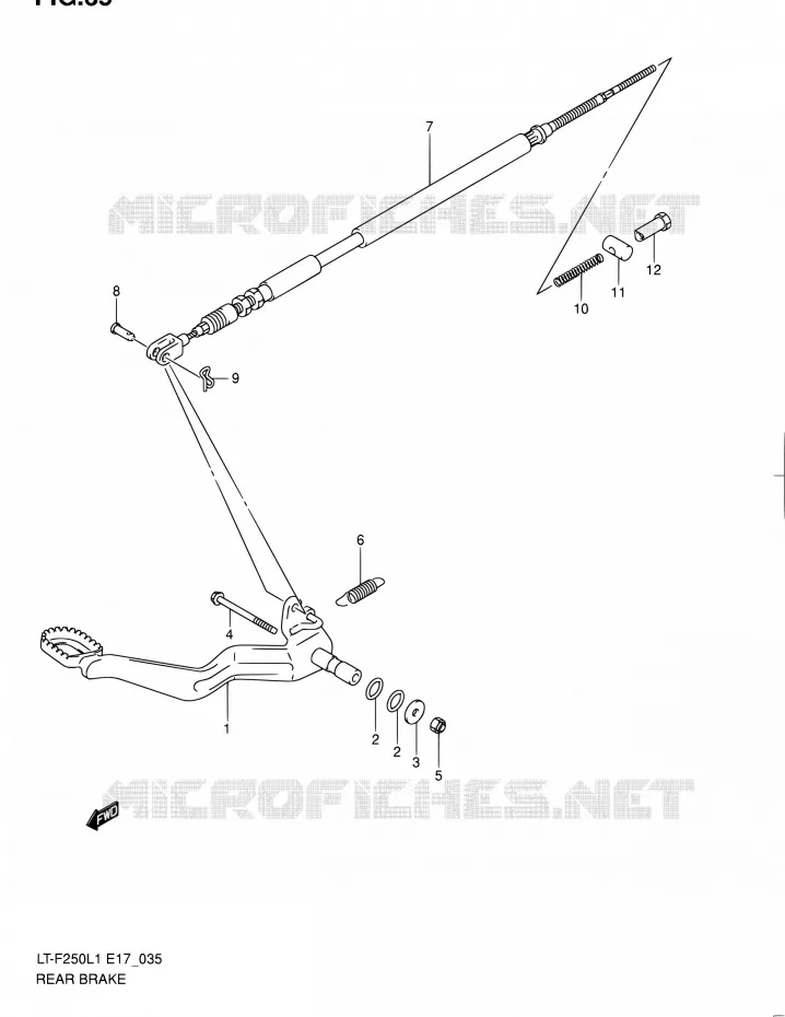 ACHTERREM Suzuki QUAD 250 OZARK 2011  LT-F250 L1 (E17,E24)