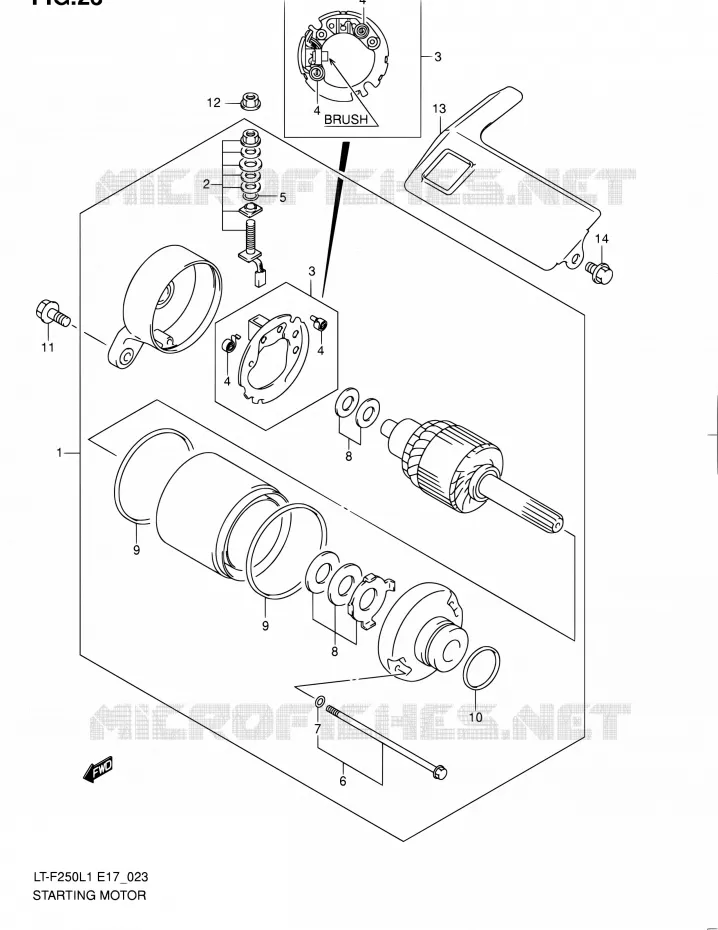 STARTMOTOR Suzuki QUAD 250 OZARK 2011  LT-F250 L1 (E17,E24)
