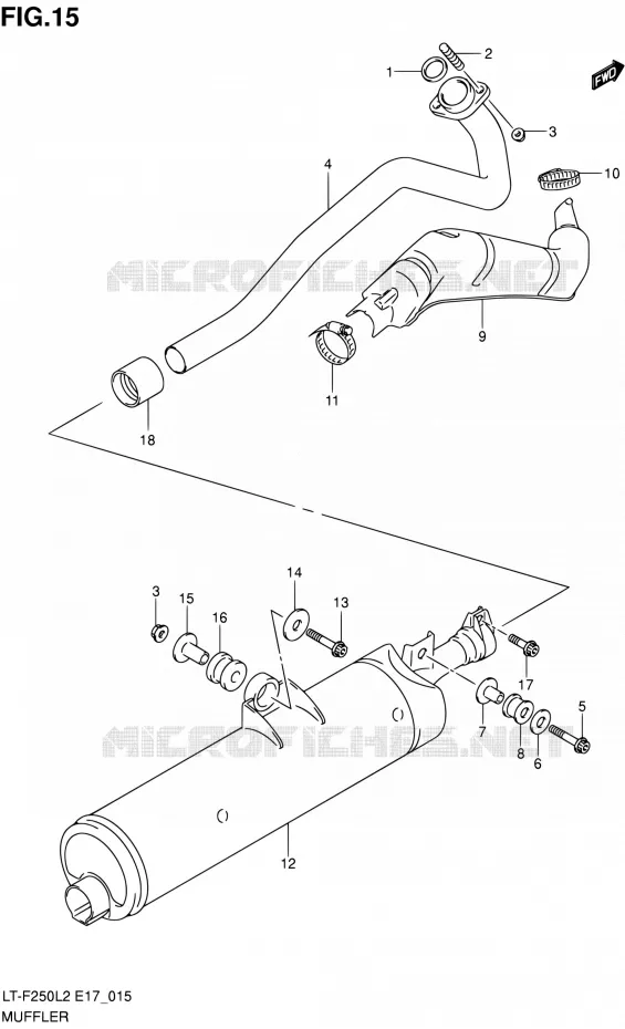 GELUIDDEMPER Suzuki QUAD 250 OZARK 2012  LT-F250 L2 (E17,E24)