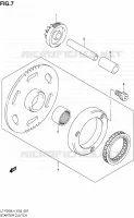 STARTMOTOR CLUTCH voor Suzuki OZARK 250 1992
