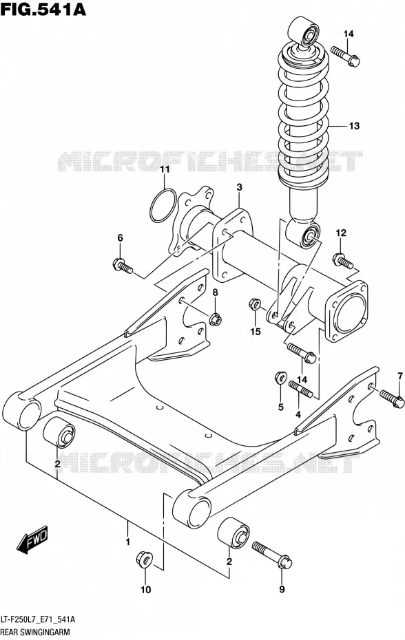 SWINGARM Suzuki QUAD 250 OZARK 2017  LT-F250 L7 (E71)
