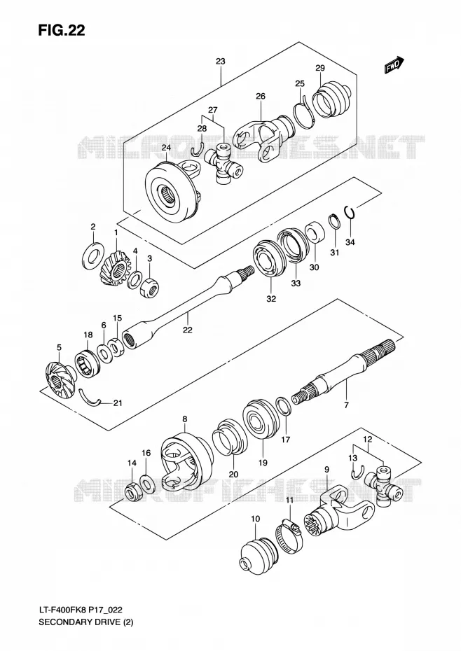 AANDRIJFAS (P24) Suzuki QUAD 400 KINGQUAD 2010  LT-F400F L0 (P17,P24)