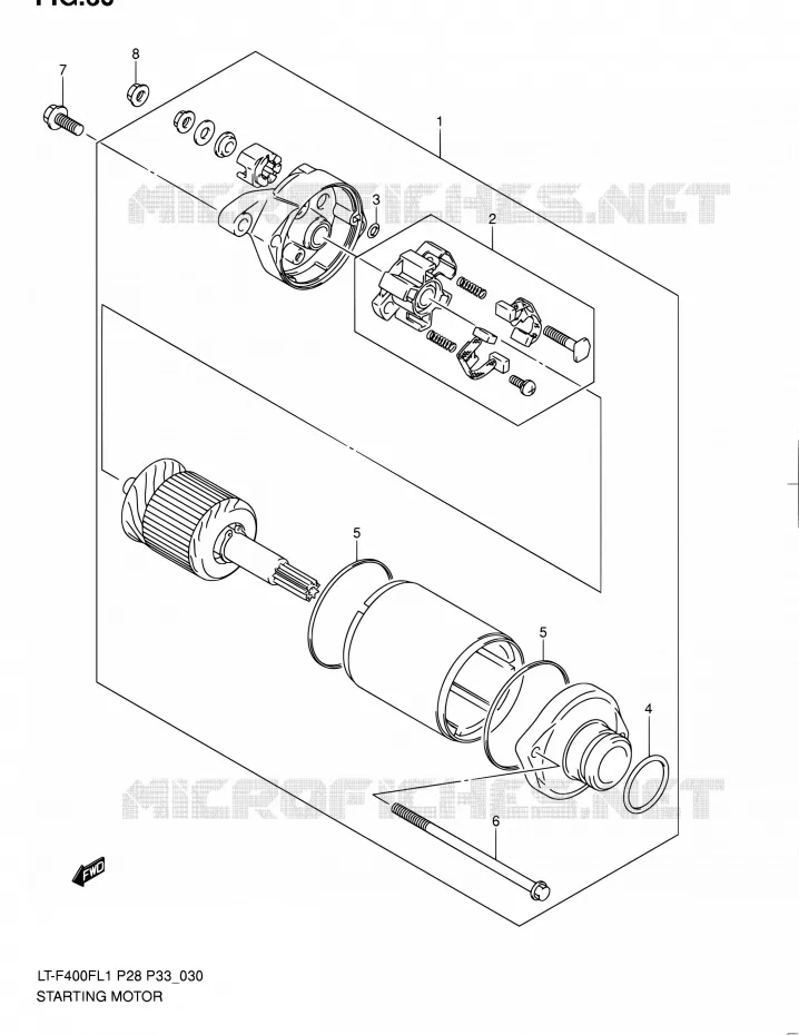 STARTMOTOR Suzuki QUAD 400 KINGQUAD 2011  LT-F400F L1/LT-F400FZ L1 (P03,P28,P33)