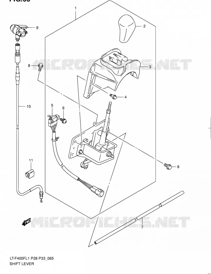 VERSNELLINGSPOOK Suzuki QUAD 400 KINGQUAD 2011  LT-F400F L1/LT-F400FZ L1 (P03,P28,P33)