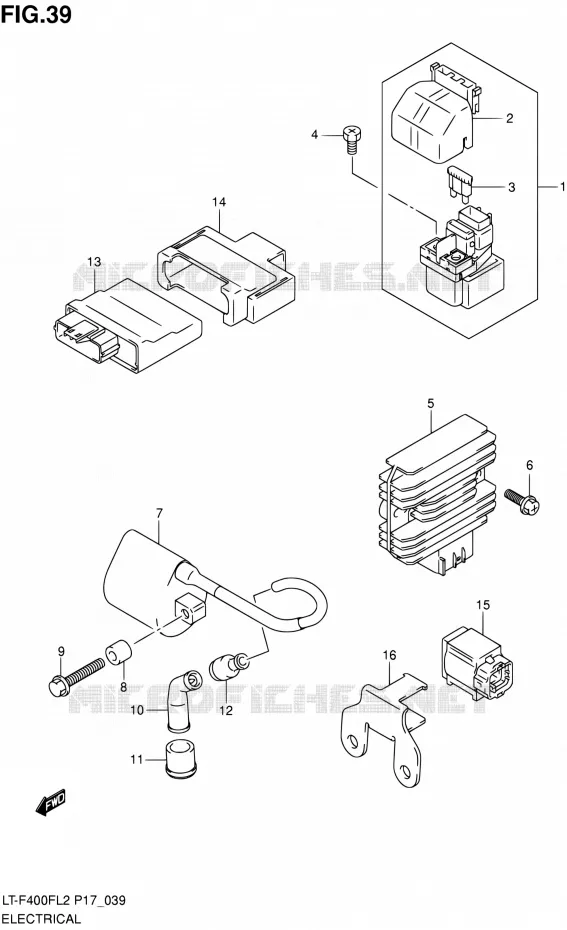 ELEKTRISCH Suzuki QUAD 400 KINGQUAD 2012  LT-F400F L2/LT-F400FZ L2