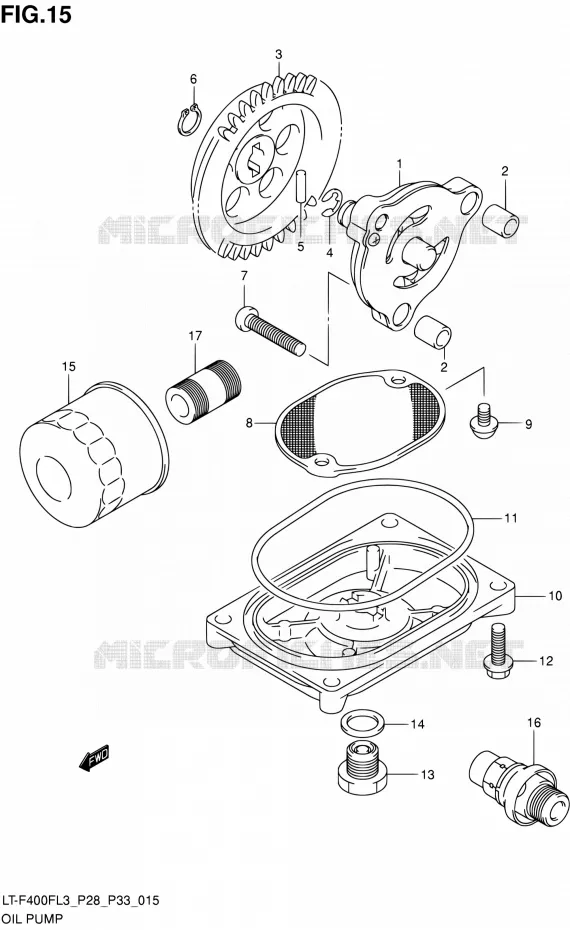 OLIEPOMP Suzuki QUAD 400 KINGQUAD 2013  LT-F400F L3/LT-F400FZ L3 (P03,P28,P33)