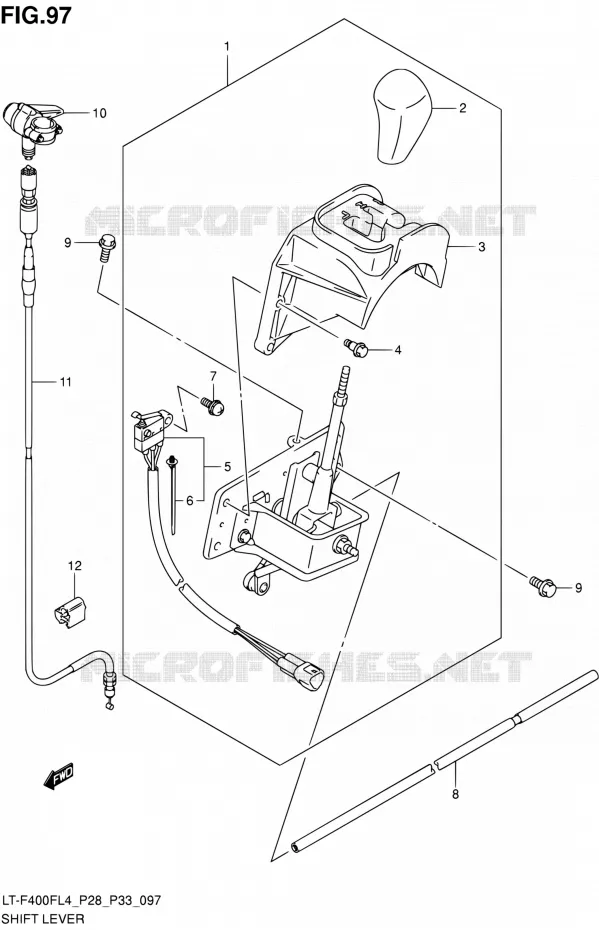 VERSNELLINGSPOOK (LT-F400FZL4 P33) Suzuki QUAD 400 KINGQUAD 2014  LT-F400F L4/LT-F400FZ L4 (P03,P28,P33)
