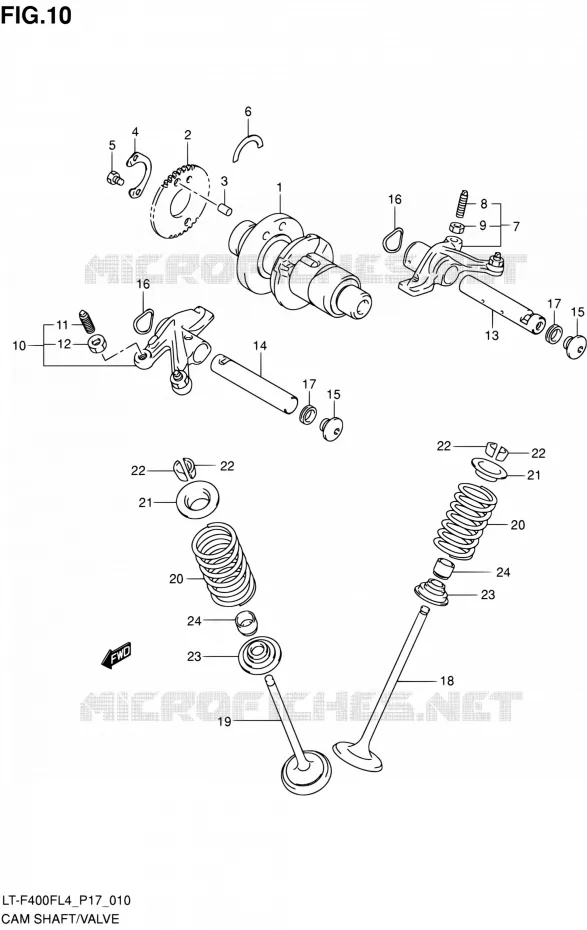 NOKKENAS - VALVES Suzuki QUAD 400 KINGQUAD 2014  LT-F400F L4/LT-F400FZ L4 (P17)
