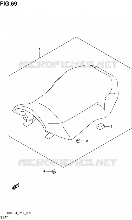 SEAT (LT-F400FZL4 P17) Suzuki QUAD 400 KINGQUAD 2014  LT-F400F L4/LT-F400FZ L4 (P17)