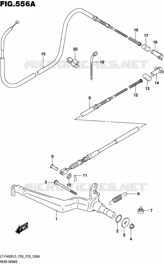 ACHTERREM Suzuki QUAD 400 KINGQUAD 2015  LT-F400F L5/LT-F400FZ L5 (P03,P28,P33)