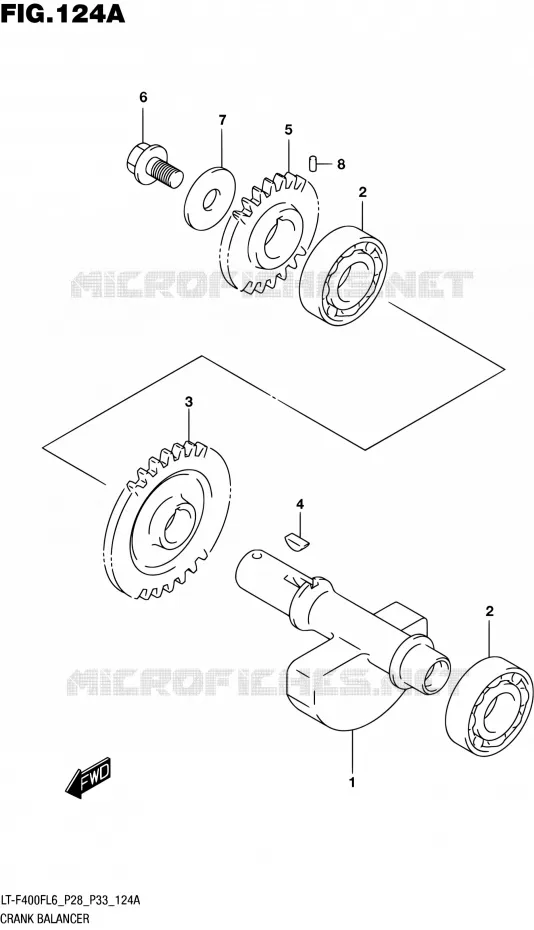 CRANK BALANCER Suzuki QUAD 400 KINGQUAD 2016  LT-F400F L6 (P03,P28,P33)