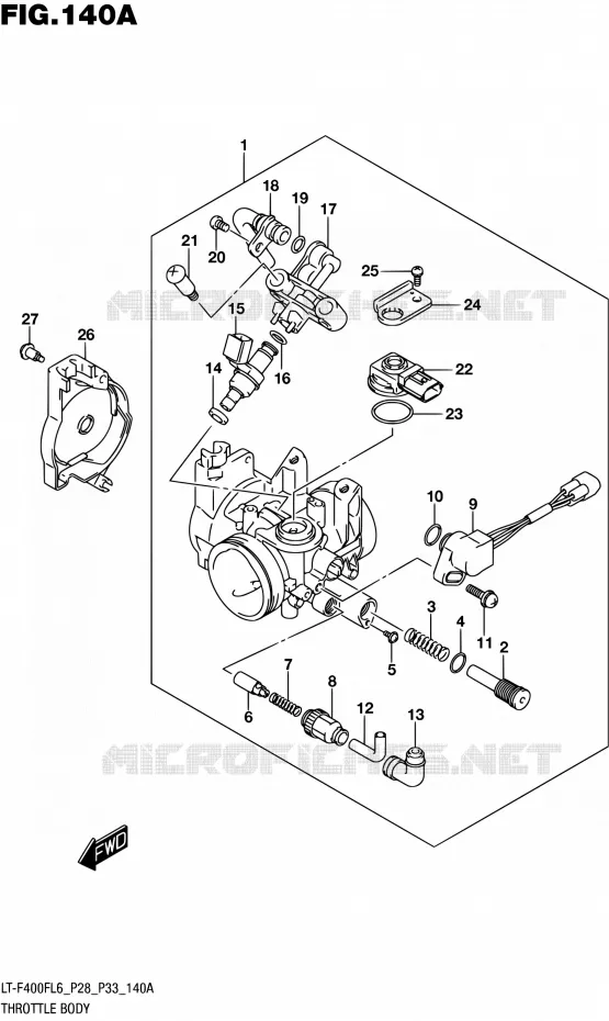 GASKLEPHUIS Suzuki QUAD 400 KINGQUAD 2016  LT-F400F L6 (P03,P28,P33)