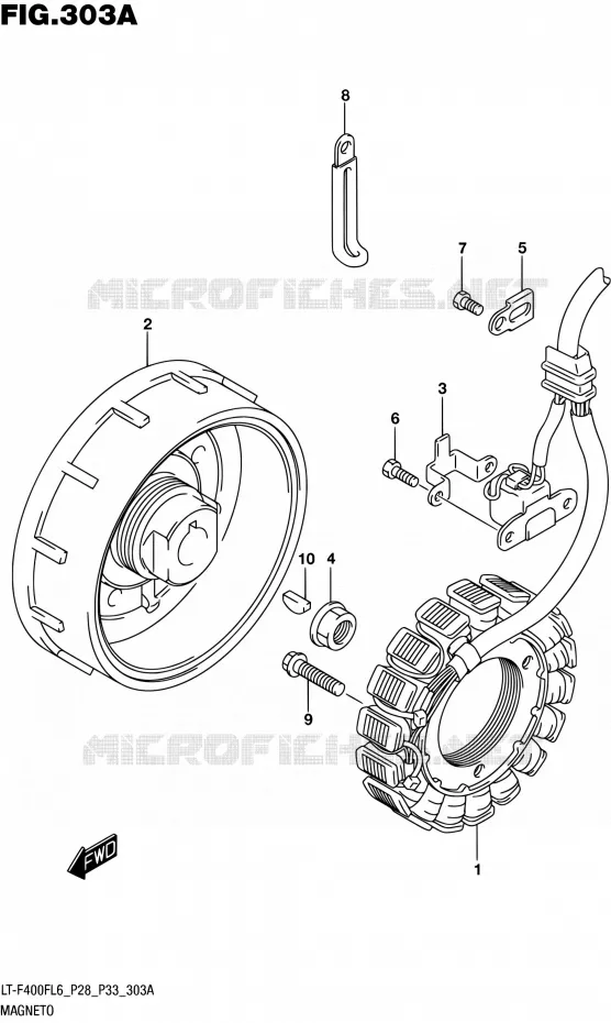 ONTSTEKING Suzuki QUAD 400 KINGQUAD 2016  LT-F400F L6 (P03,P28,P33)