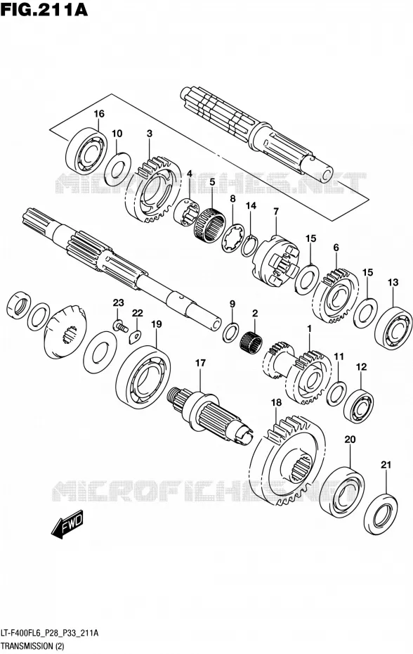 TRANSMISSION (2) Suzuki QUAD 400 KINGQUAD 2016  LT-F400F L6 (P03,P28,P33)