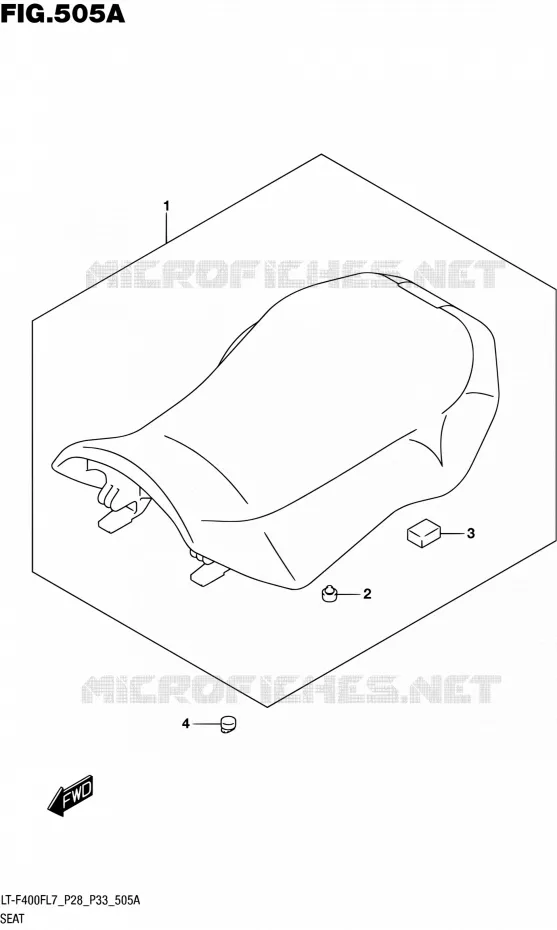 SEAT (LT-F400FL7 P28) Suzuki QUAD 400 KINGQUAD 2017  LT-F400F L7 (P03,P28,P33)