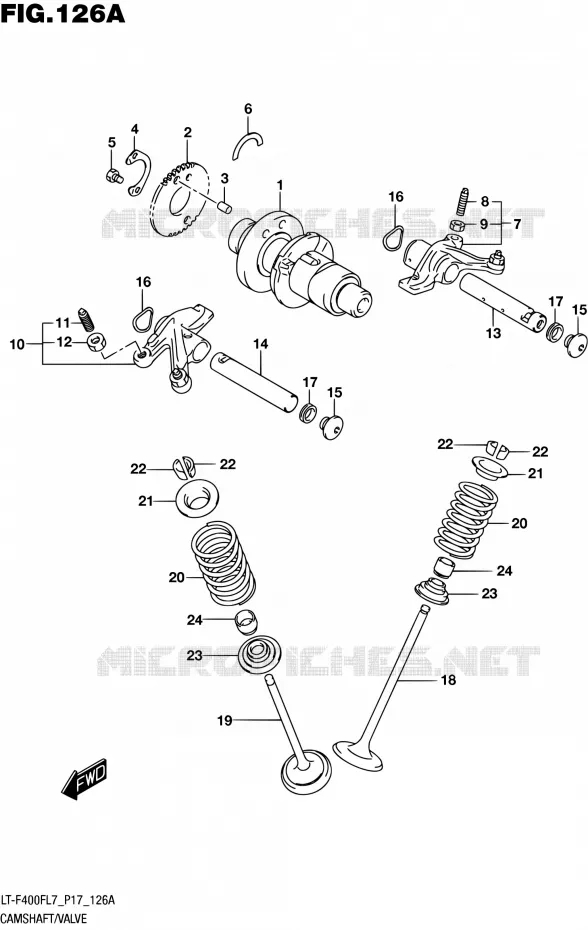 NOKKENAS - VALVES Suzuki QUAD 400 KINGQUAD 2017  LT-F400F L7 (P17)