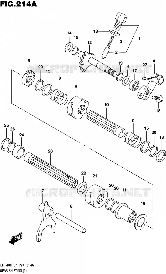 SCHAKELEN ASSY (2) Suzuki QUAD 400 KINGQUAD 2017  LT-F400F L7 (P24)