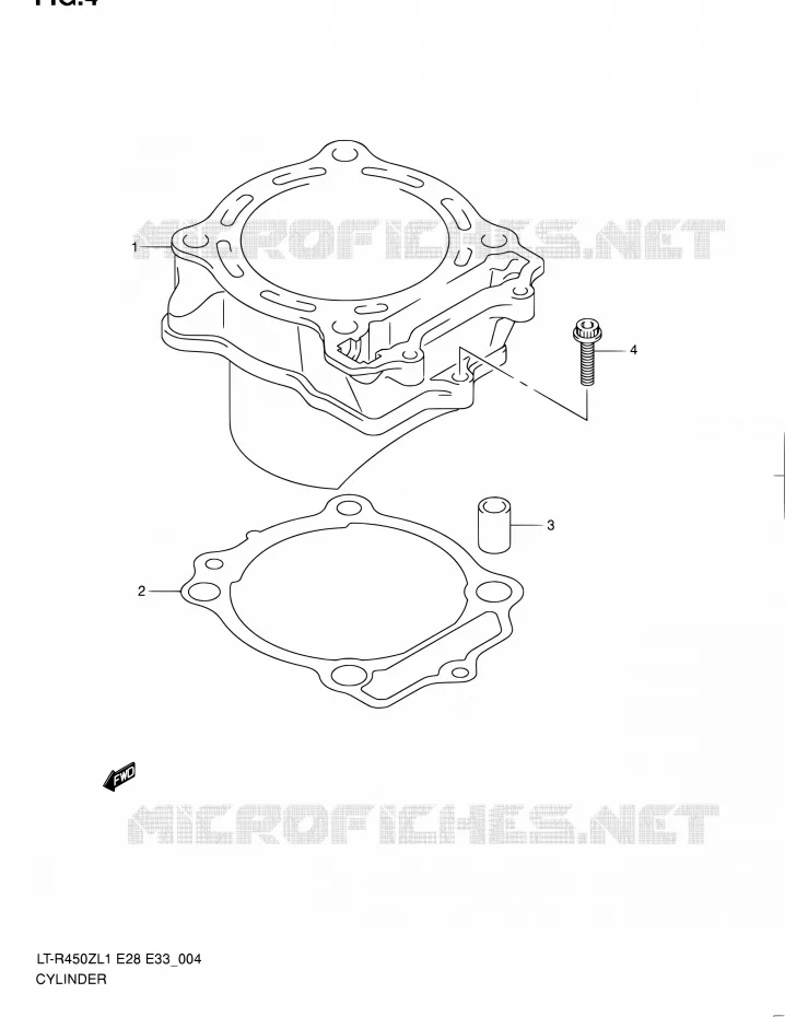 CILINDER Suzuki QUAD 450 QUADRACER 2011  LT-R450 L1/LT-R450Z L1 (E03,E28,E33)