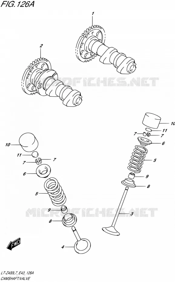 NOKKENAS - VALVES Suzuki QUAD 400 QUADSPORT 2017  LT-Z400 L7 (E43)