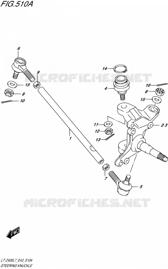STUURINRICHTINGS - HUB Suzuki QUAD 400 QUADSPORT 2017  LT-Z400 L7 (E43)