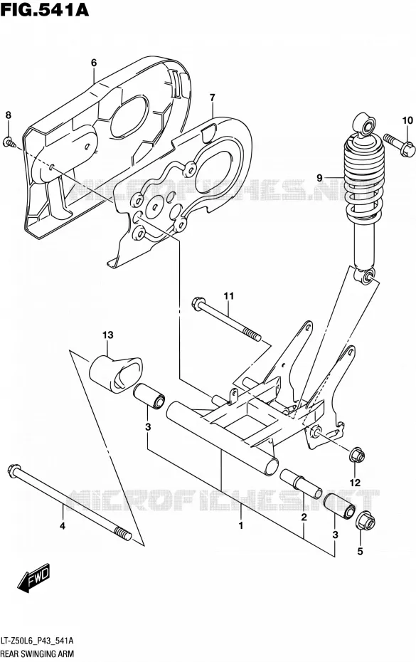 SWINGARM Suzuki QUAD 50 QUADSPORT 2016  LT-Z50 L6 (P43)