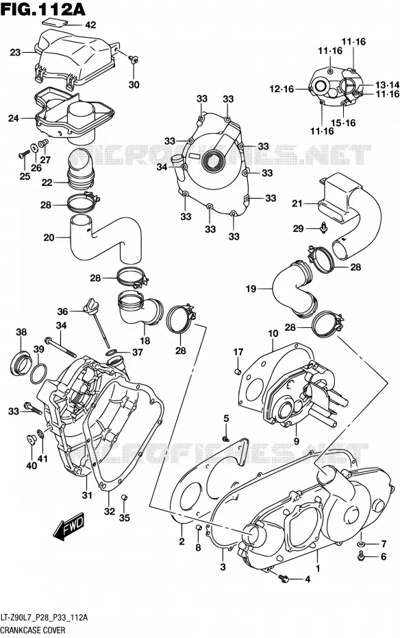 CASING Suzuki QUAD 90 QUADSPORT 2017  LT-Z90 L7 (P03,P28,P33)