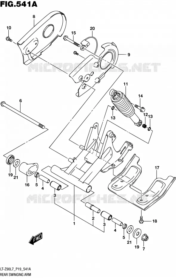 SWINGARM Suzuki QUAD 90 QUADSPORT 2017  LT-Z90 L7 (P19)