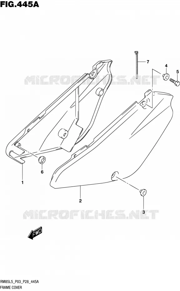 ACHTER KUIP Suzuki MOTO 85 RM 1992  RM85L L5 (P03,P28,P33)