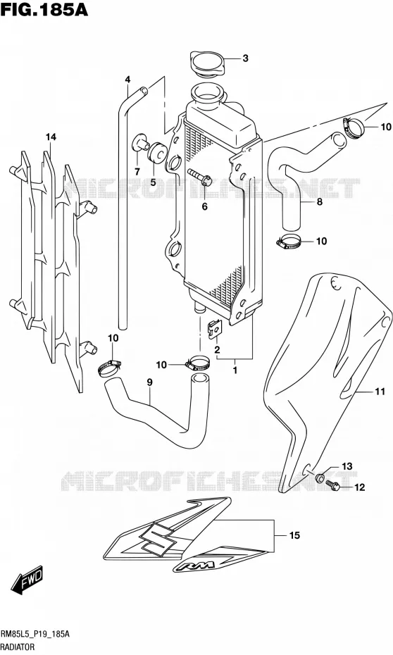 RADIATOR Suzuki MOTO 85 RM 1995  RM85L L5 (P19)