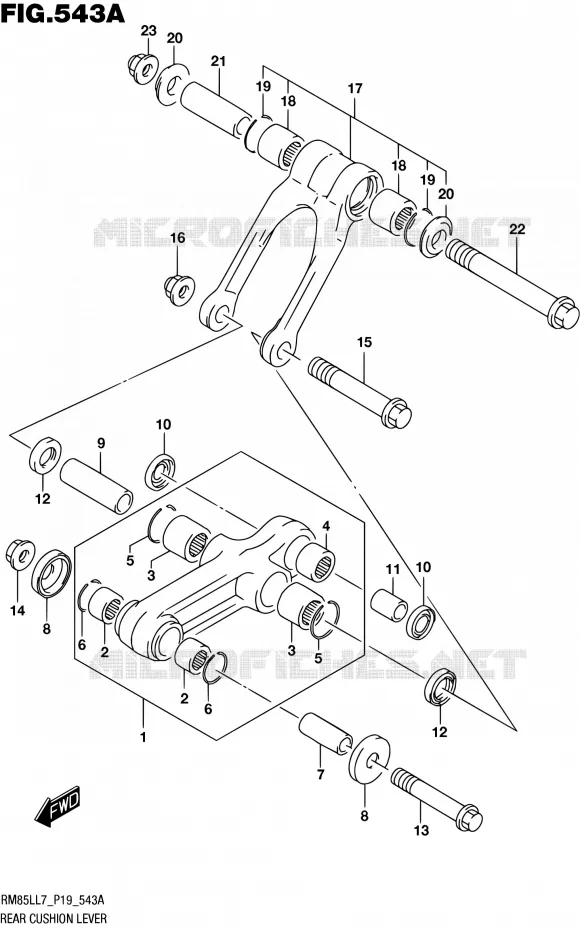 SCHOKBREKER AANEENSCHAKELING Suzuki MOTO 85 RM 2017  RM85L L7 (P19)
