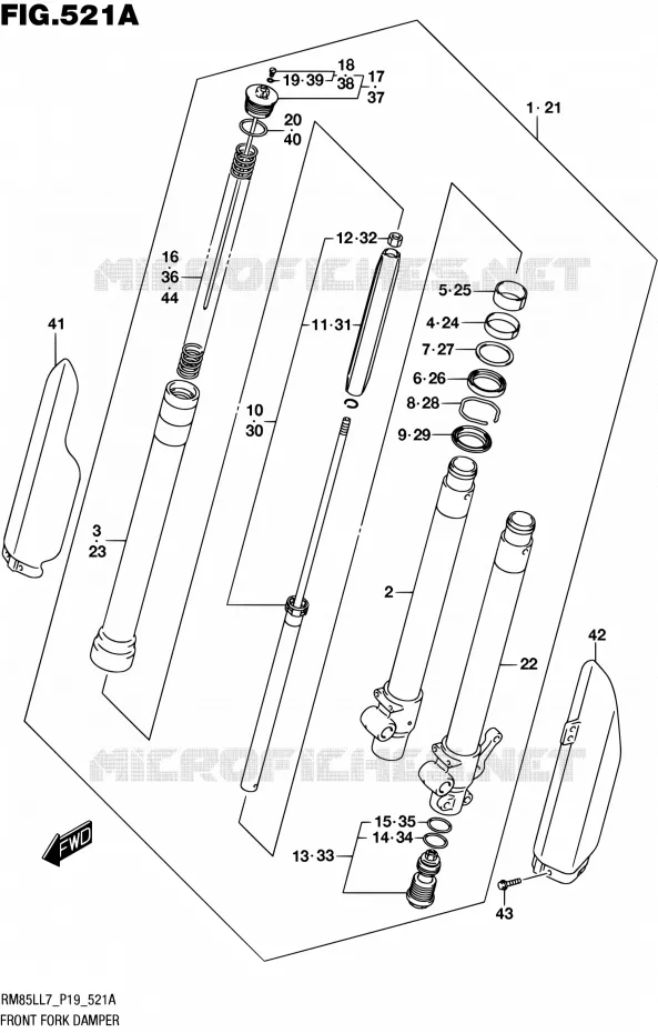 VOORVORK Suzuki MOTO 85 RM 2017  RM85L L7 (P19)