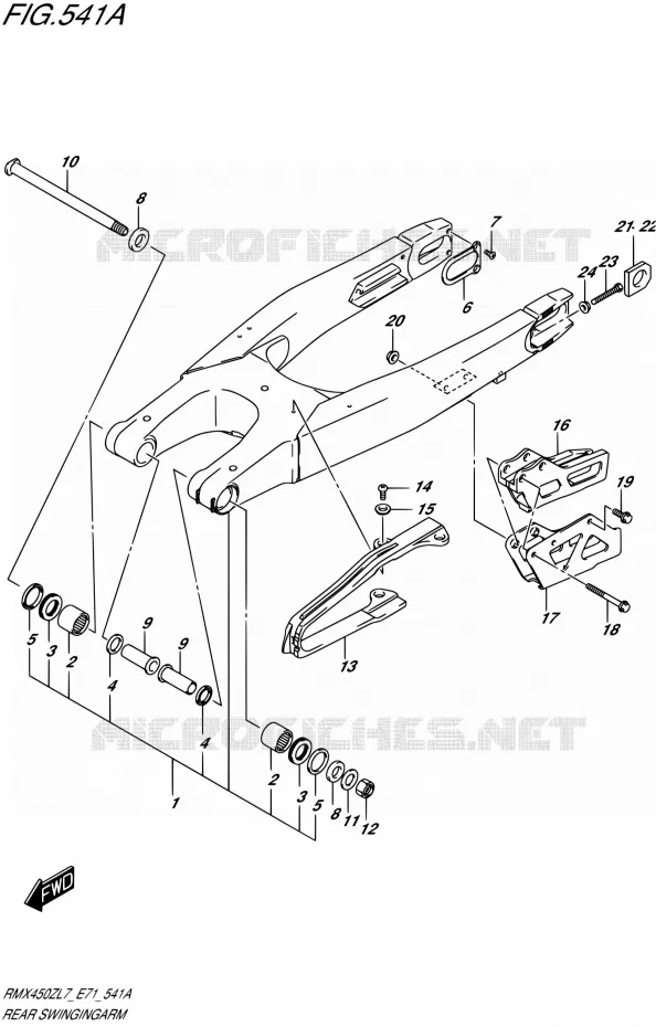SWINGARM Suzuki MOTO 450 RMX 2017  RMX450Z L7 (E71)