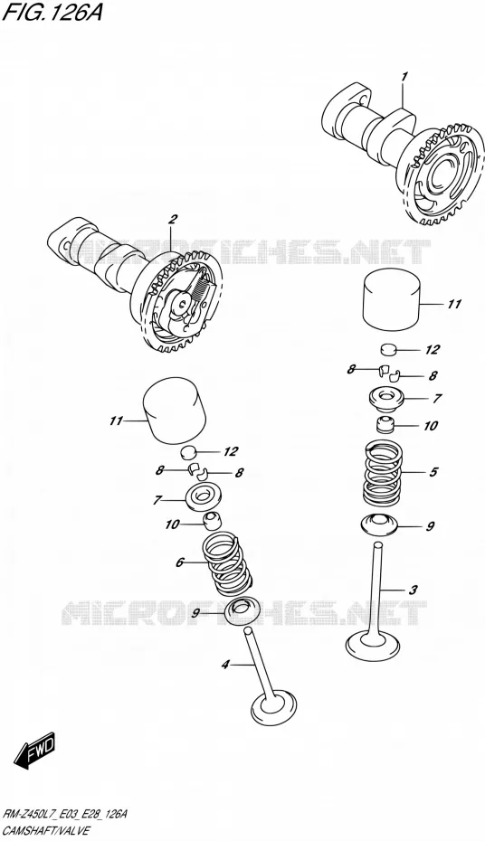 NOKKENAS - VALVES Suzuki MOTO 450 RM-Z 2017  RM-Z450 L7 (E03,E28)